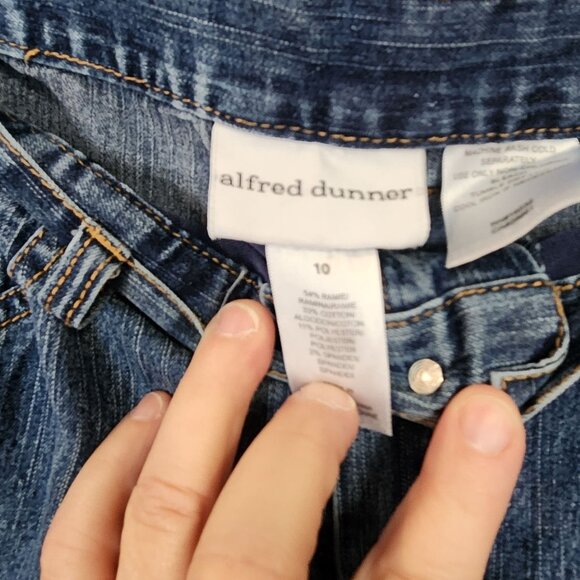 Alfred Dunner Bootcut denim Jeans Womens size 10 - Picture 3 of 3